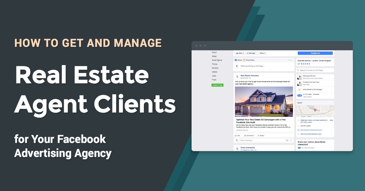 How to Get and Manage Real Estate Agent Clients for Your Facebook Advertising Agency