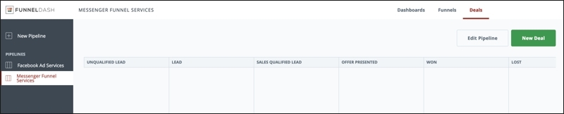 New Sales Pipelines Window