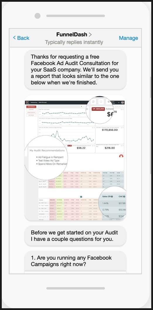 Facebook Advertising Agency - SaaS Sequence Screen 1